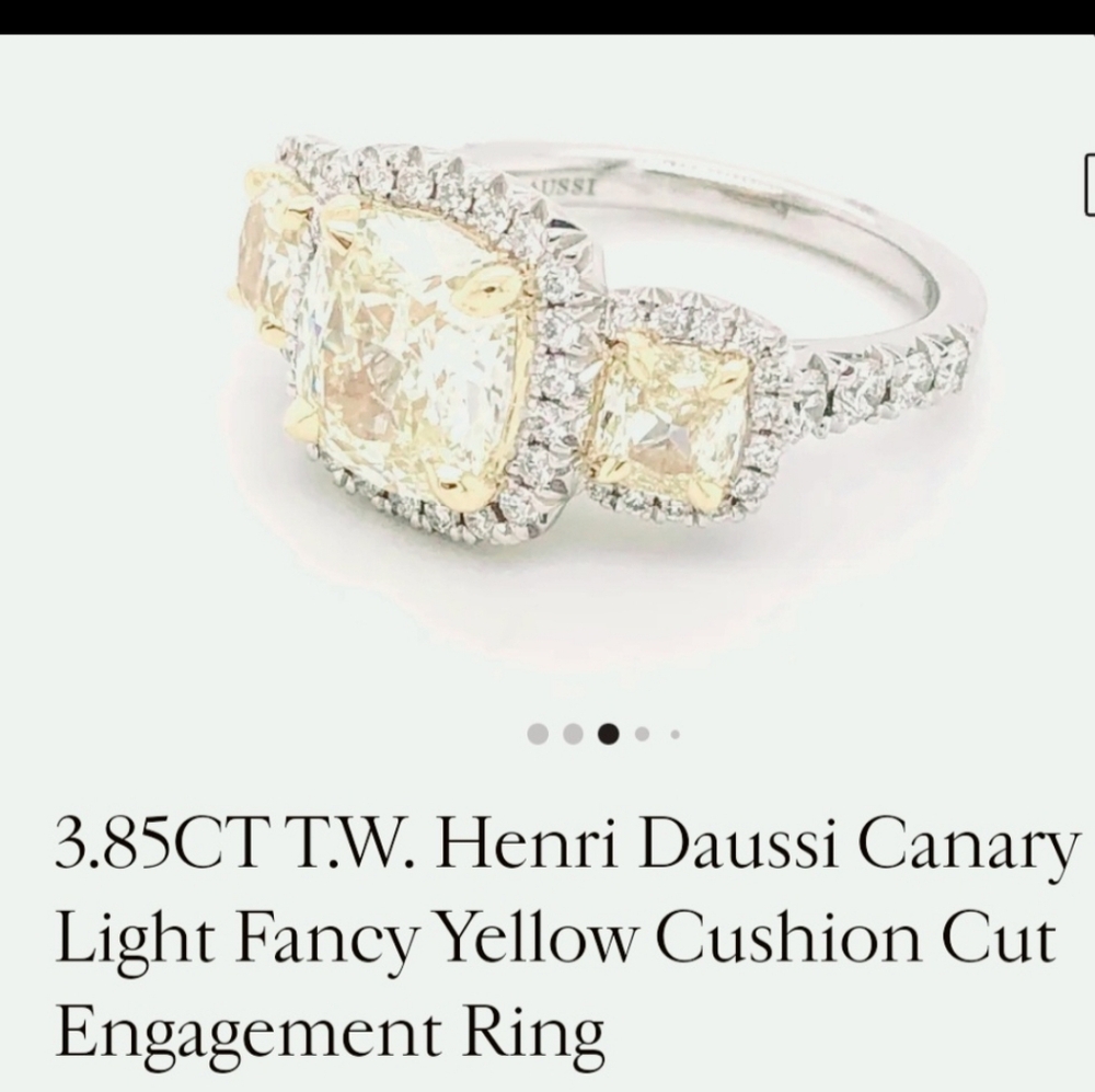 Henri Daussi Yellow Diamond Engagement Ring